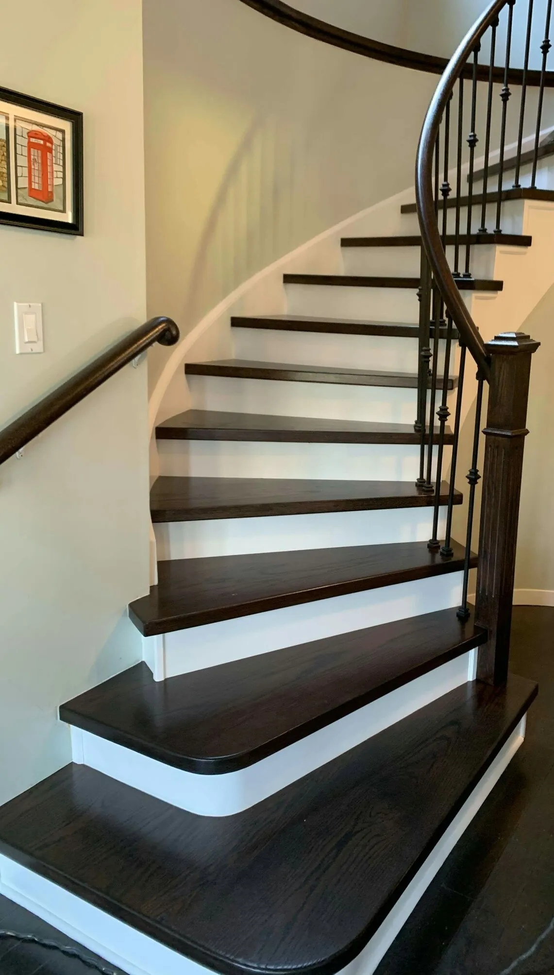 White Riser Hardwood Staircase Renovation Toronto